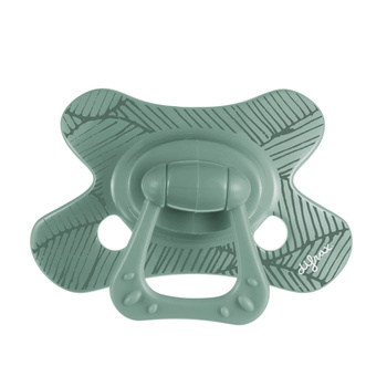 Difrax Smoczek uspokajający dla niemowląt, 6 mies.+, Okrągły, Sage veins