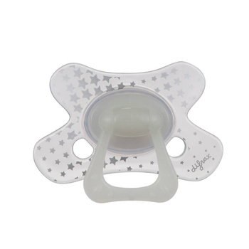 Difrax Smoczek uspokajający dla dzieci, 20 mies.+, Okrągły, Świecący w nocy