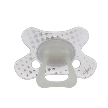 Difrax Smoczek uspokajający dla niemowląt, 18 mies.+, Anatomiczny, Świecący w nocy