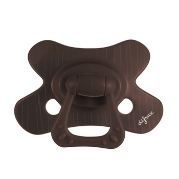 Difrax Smoczek uspokajający dla dzieci, 20 mies.+, Okrągły, Chocolate lines