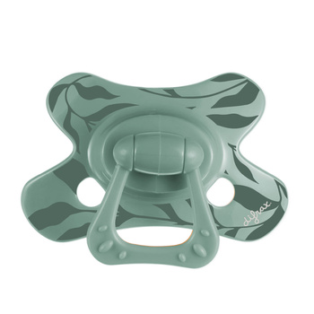 Difrax Smoczek uspokajający dla niemowląt, 12 mies.+, Okrągły, Sage leafs