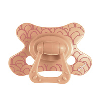 Difrax Smoczek uspokajający dla niemowląt, 12 mies.+, Okrągły, Peachy arches